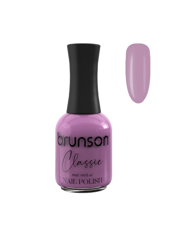 Brunson Classic Nail Polish 18ml Fast Dry Nail Lacquer Nail Harderner Normal Polish Glossy Gel Effect Quick Air Dry Long-Lasting Natural Nail Enamel Salon Quality Manicure Pedicure Regular Polish - Image 1